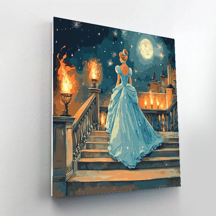 Cinderella Evening Ball Scene Paint by numbers art