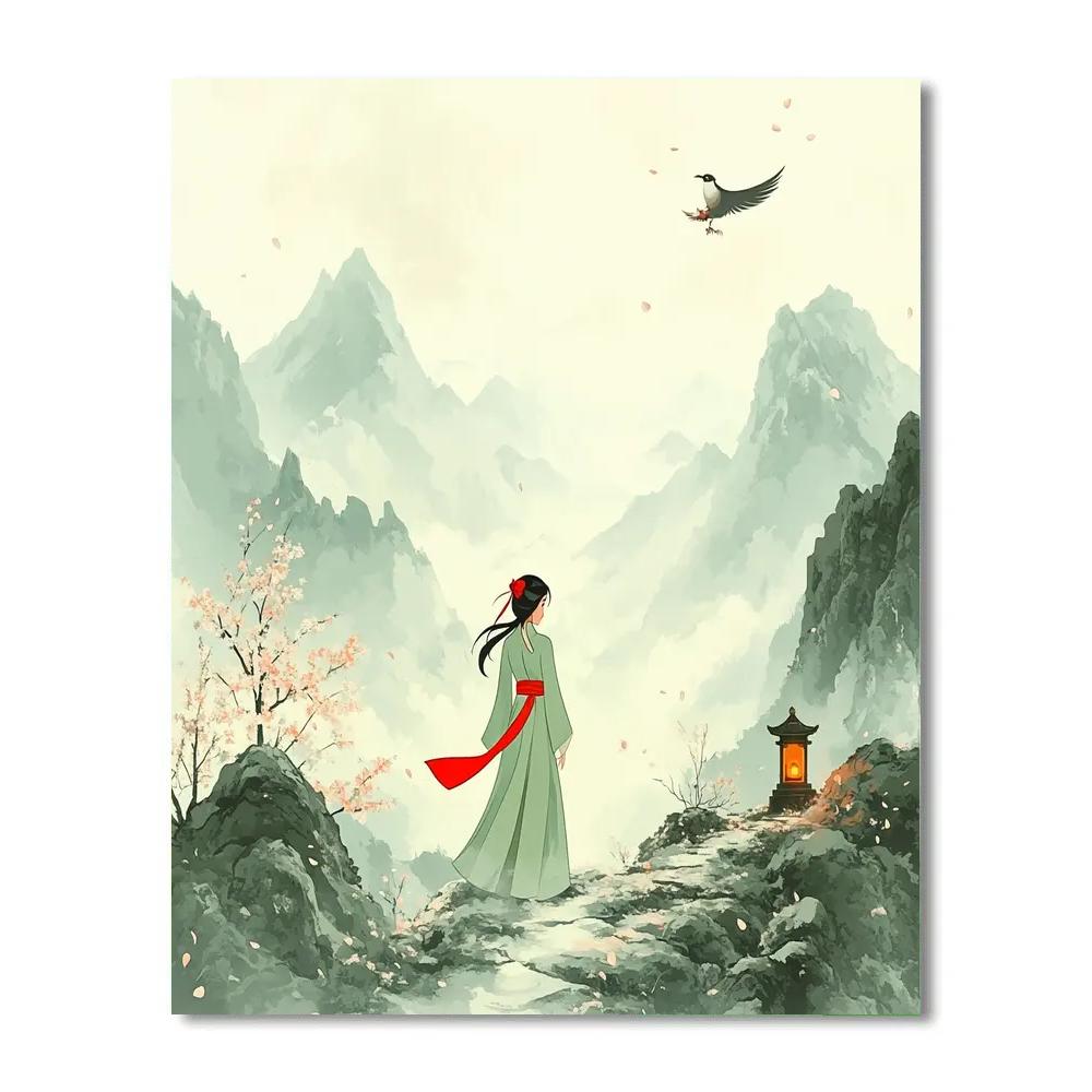 Mulan Courage Trail Number painting