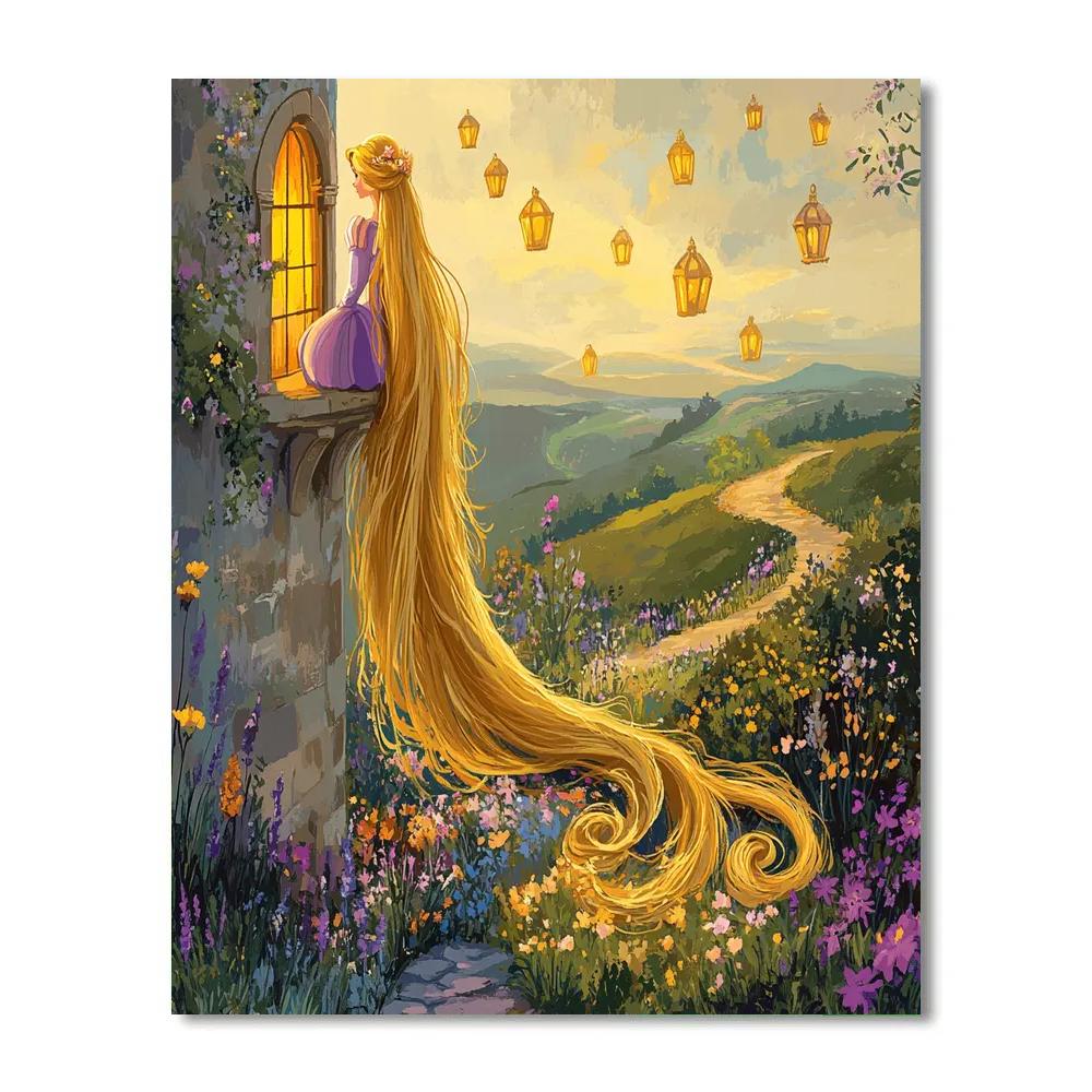 Rapunzel Tower Afternoon Paint by numbers art
