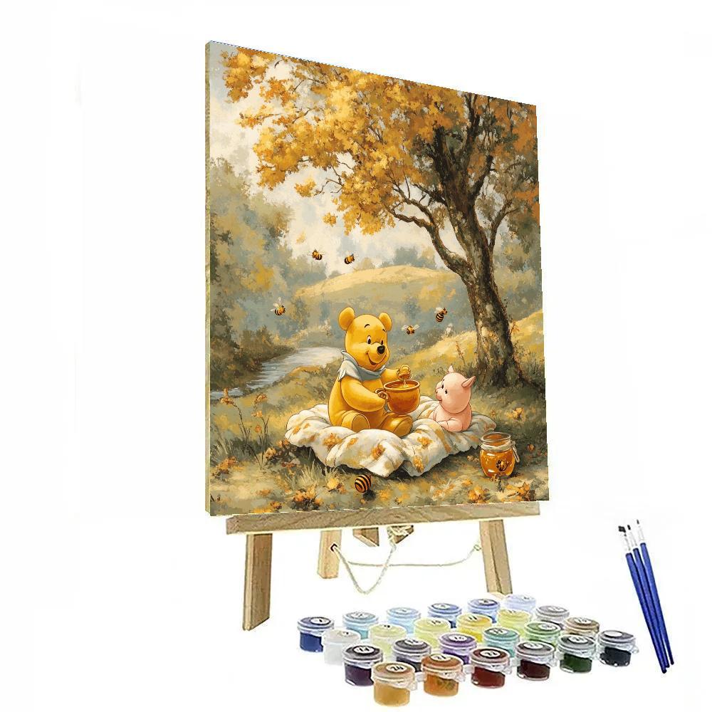 Winnie The Pooh And Piglet Honey Picnic Paint by numbers kits
