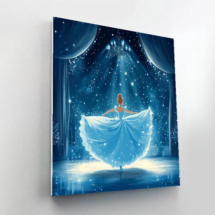 Cinderella’s Magical Midnight Dance paint by number