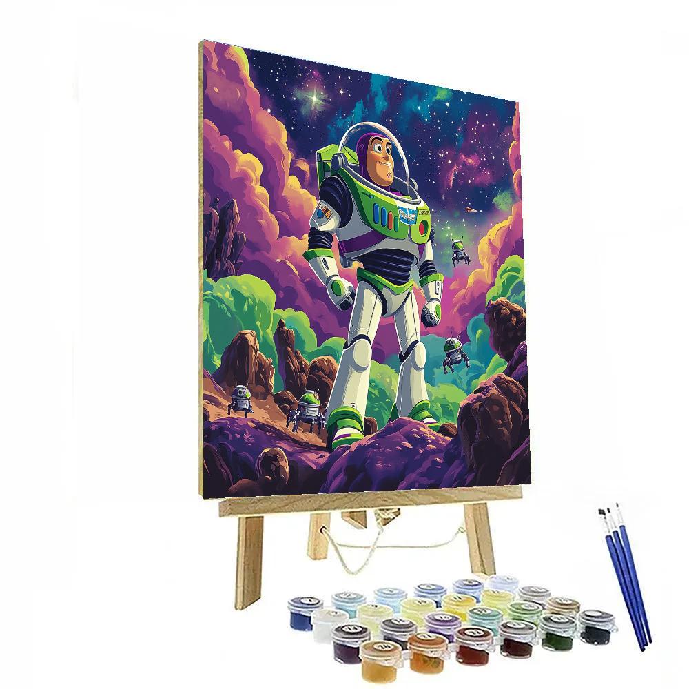 Buzz Lightyear’s Galactic Training Paint by numbers art