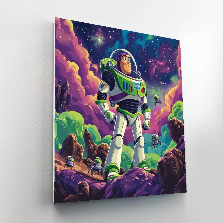 Buzz Lightyear’s Galactic Training Paint by numbers art