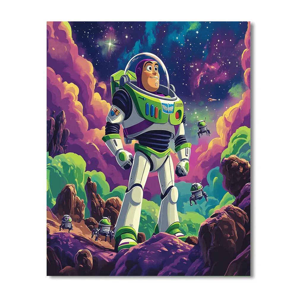 Buzz Lightyear’s Galactic Training Paint by numbers art