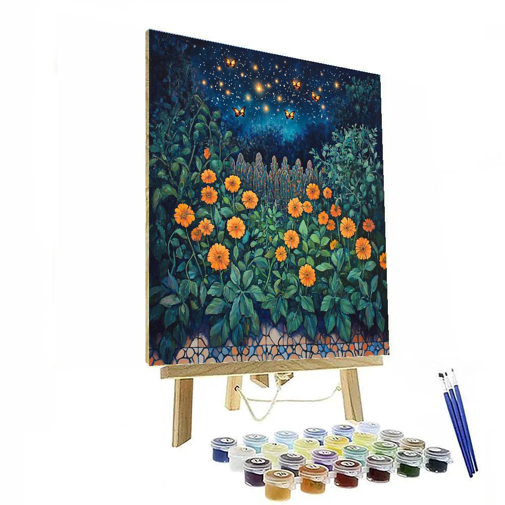 Frida Kahlo Inspired Luminous Monarch Garden DIY paint by numbers