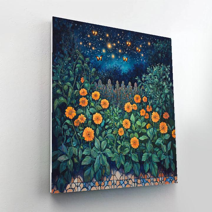 Frida Kahlo Inspired Luminous Monarch Garden DIY paint by numbers