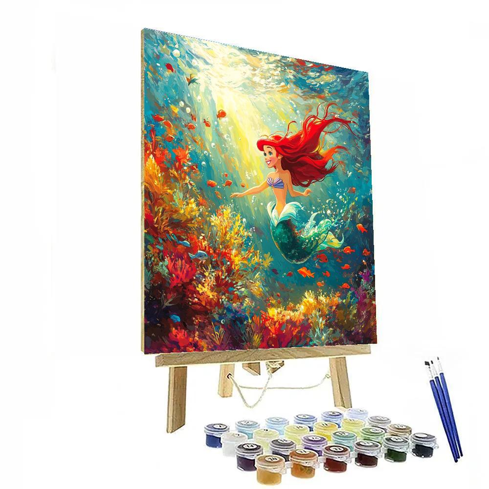Ariel’s Coral Kingdom Exploration Number painting