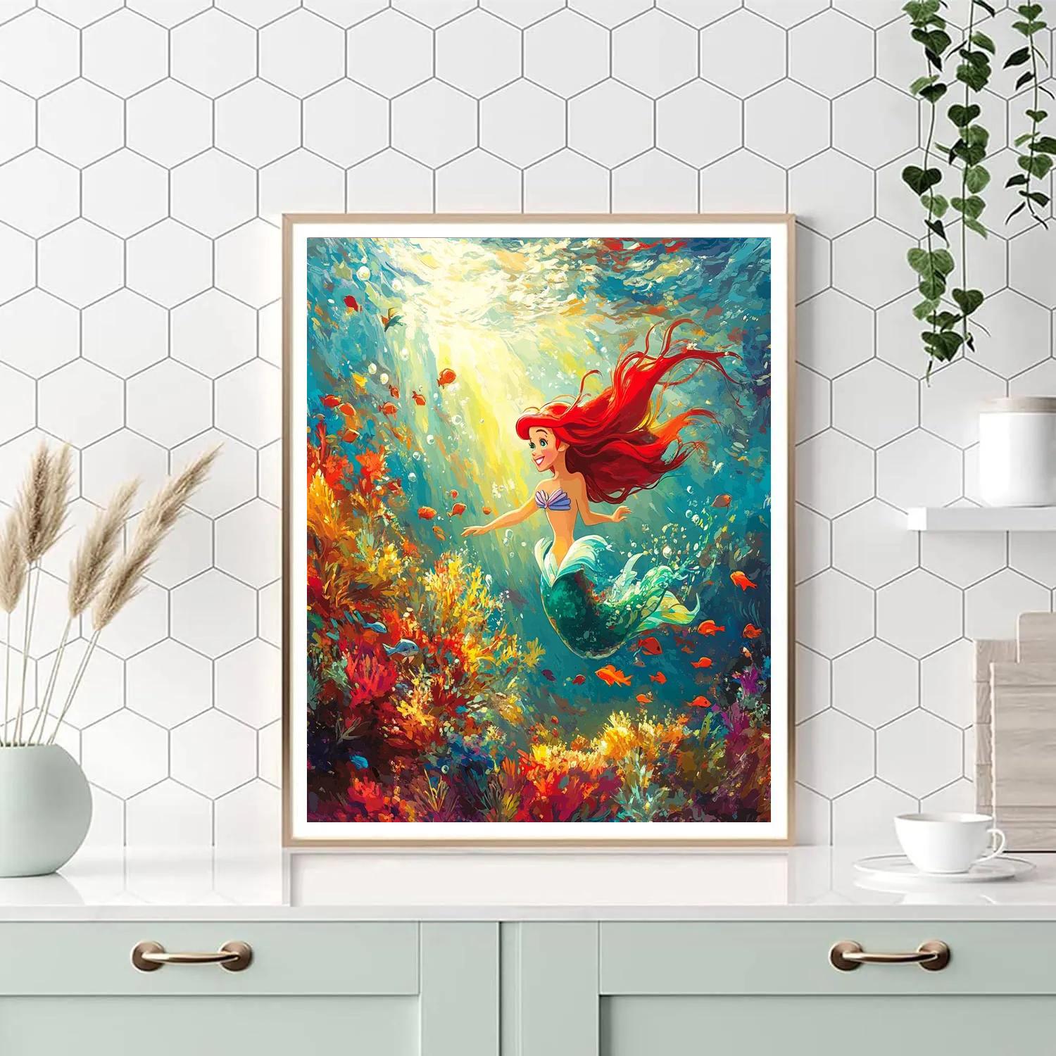 Ariel’s Coral Kingdom Exploration Number painting