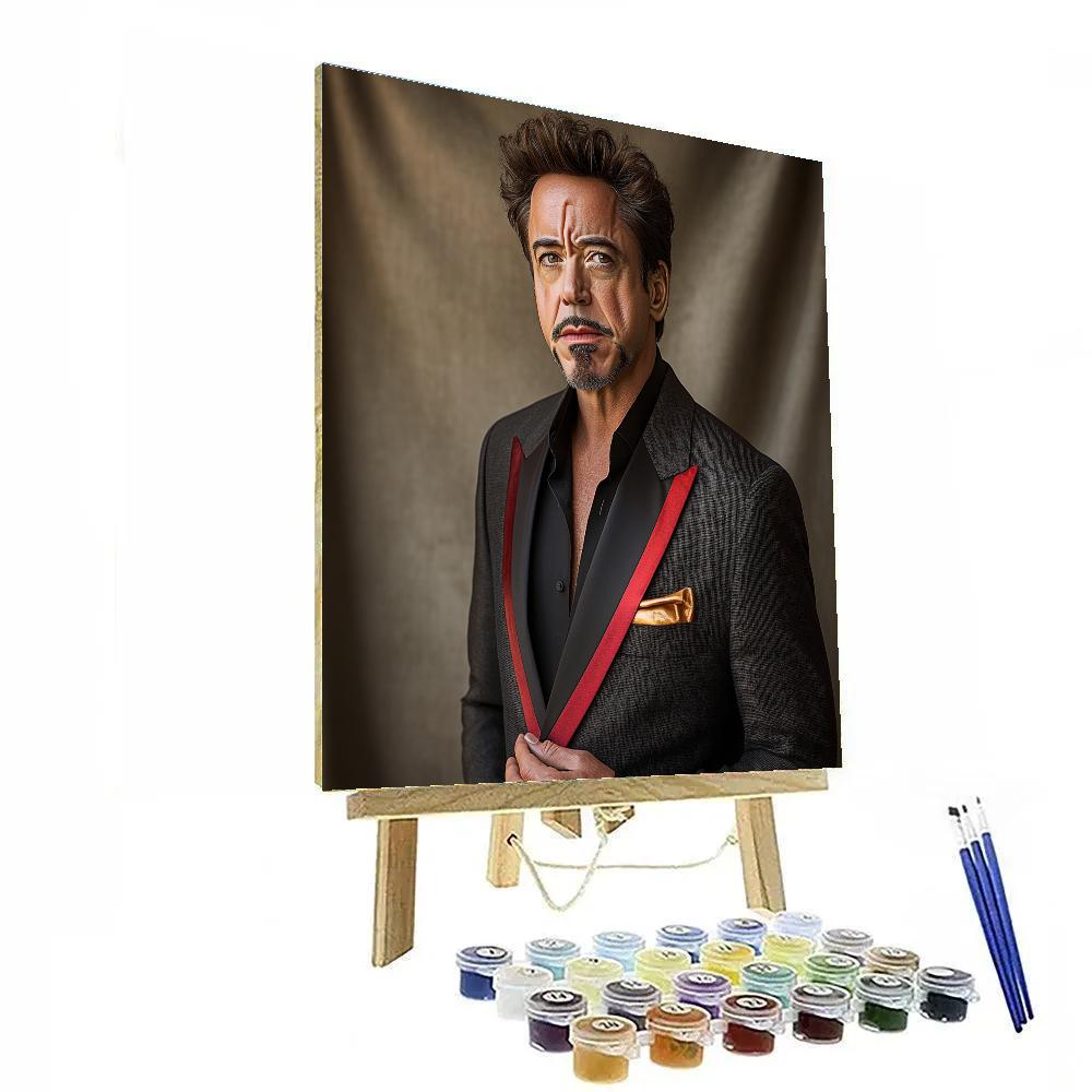 Robert Downey Jr.: Forging The Iron Wit Of A Modern Alchemist paint by color