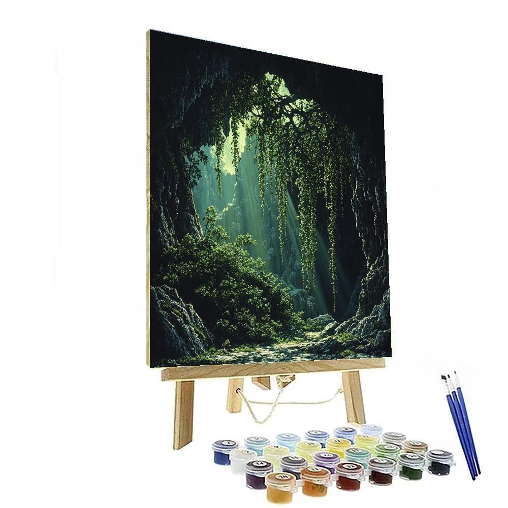 Michelangelo Inspired Verdant Caverns DIY paint by numbers