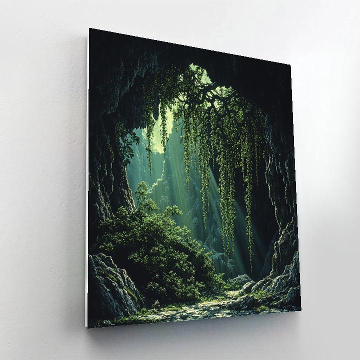 Michelangelo Inspired Verdant Caverns DIY paint by numbers