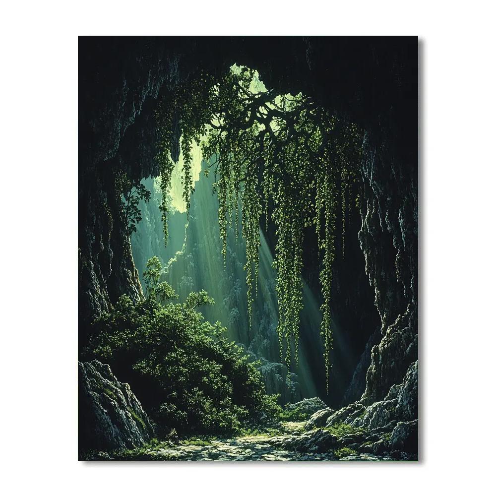 Michelangelo Inspired Verdant Caverns DIY paint by numbers