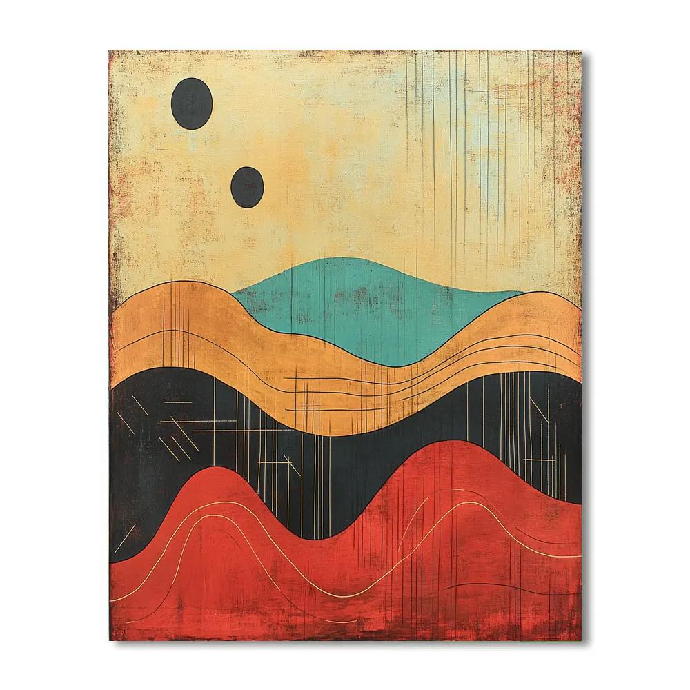 Paul Klee Inspired Whispering Topography paint by numbers