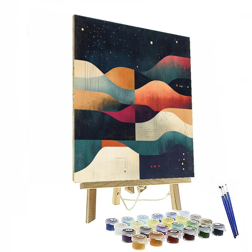 Paul Klee Inspired Celestial Rhythm Nocturne Painting by numbers kit