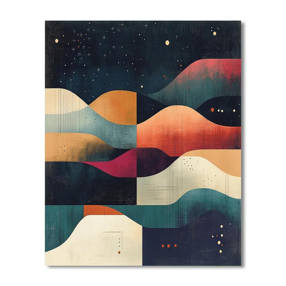 Paul Klee Inspired Celestial Rhythm Nocturne Painting by numbers kit