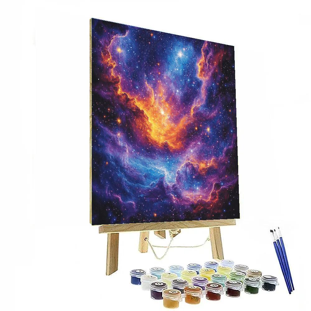 Georges Seurat Inspired Cosmic Dance Of Nebulae Numbered painting kits