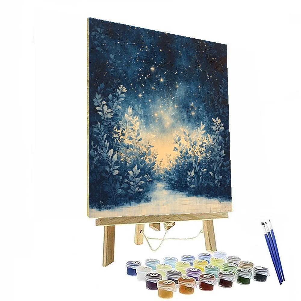 Leonardo Da Vinci Inspired Nebulaic Garden Paint by numbers art