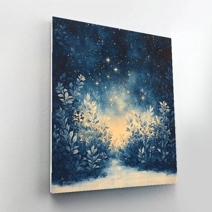 Leonardo Da Vinci Inspired Nebulaic Garden Paint by numbers art