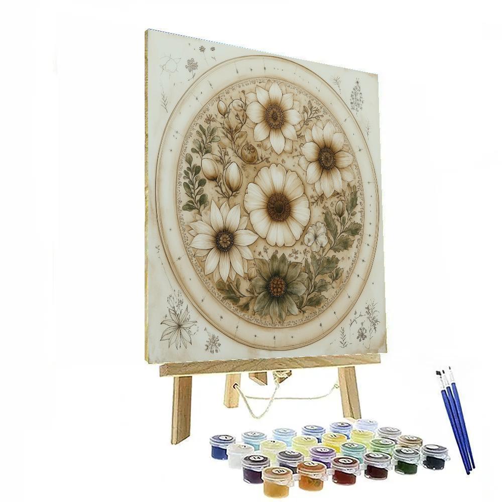 Leonardo Da Vinci Inspired Botanical Constellation Painting by numbers kit