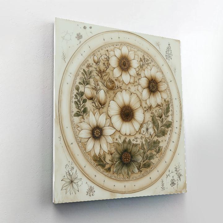 Leonardo Da Vinci Inspired Botanical Constellation Painting by numbers kit