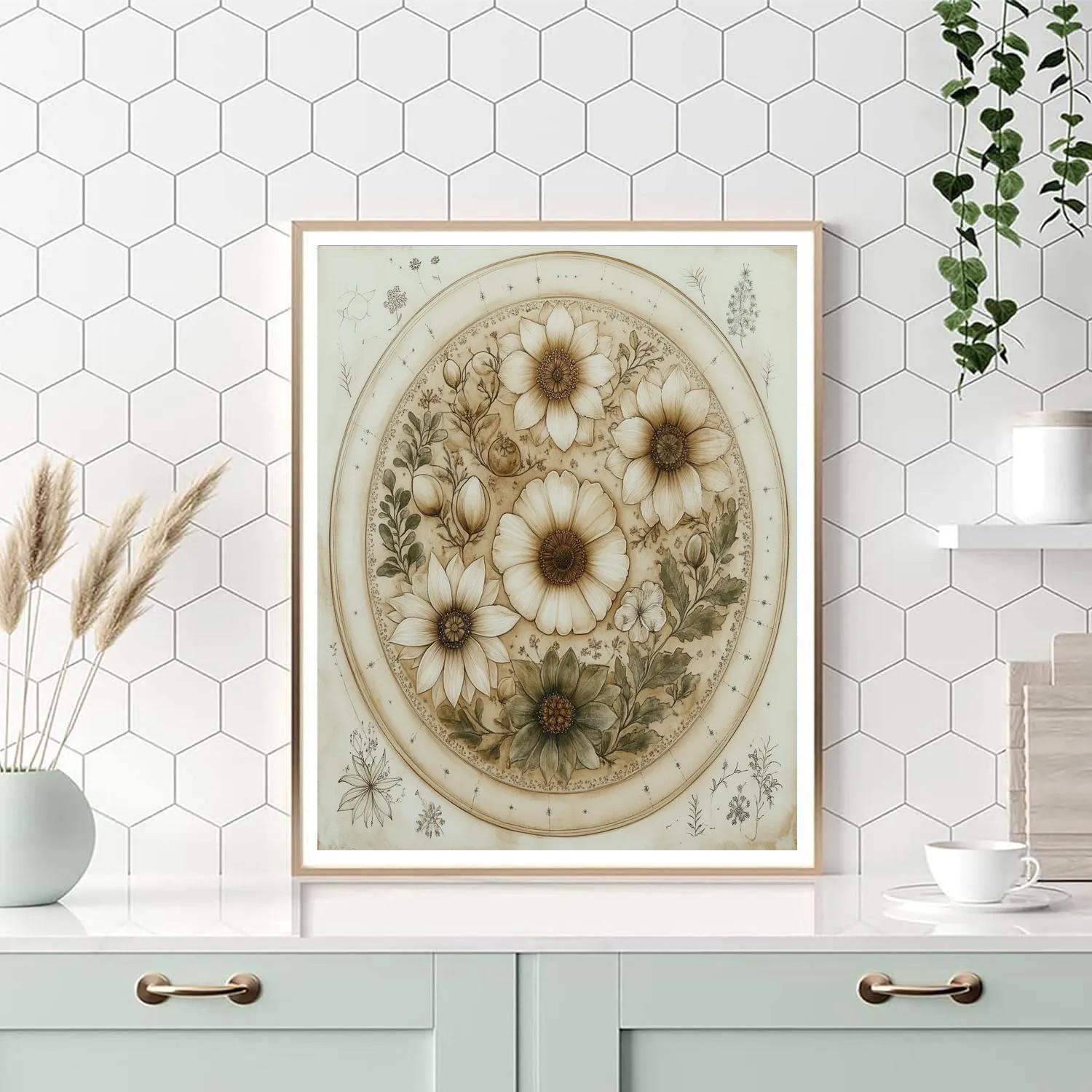 Leonardo Da Vinci Inspired Botanical Constellation Painting by numbers kit