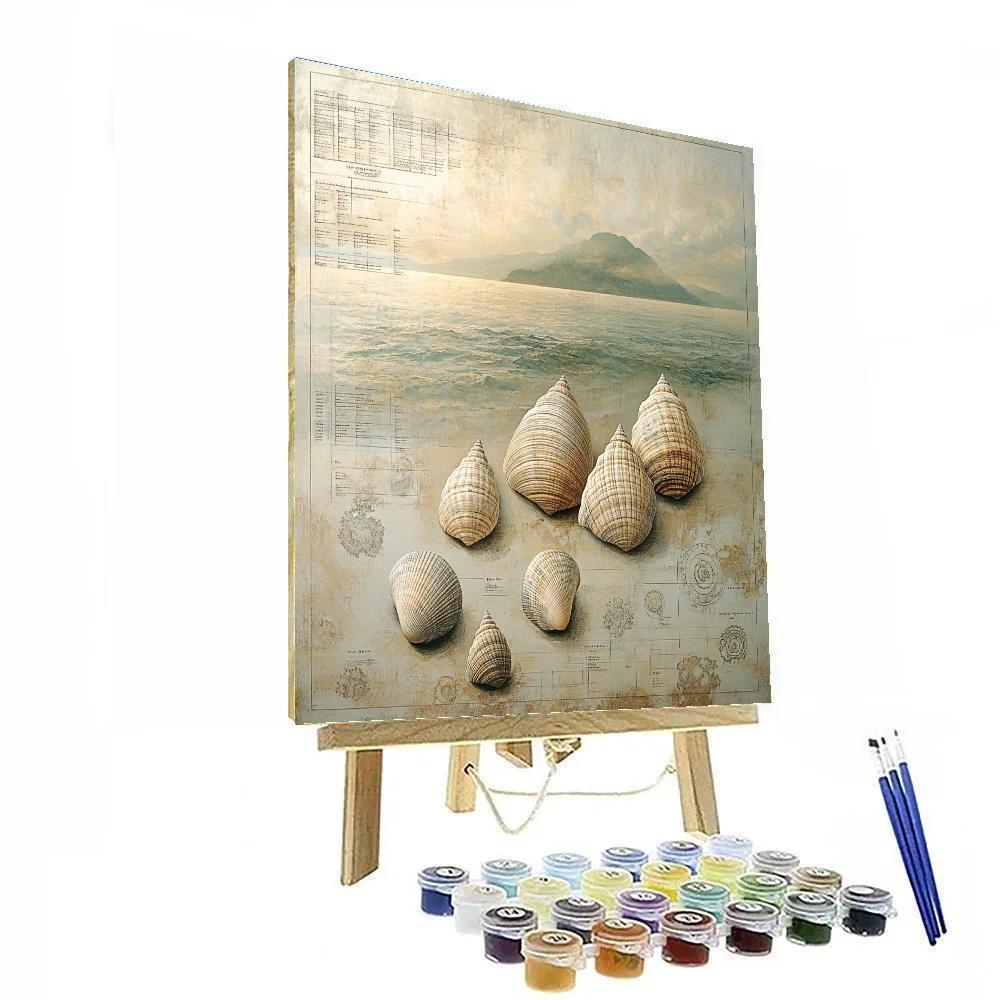 Leonardo Da Vinci Inspired Oceanic Fossils Paint by numbers kits