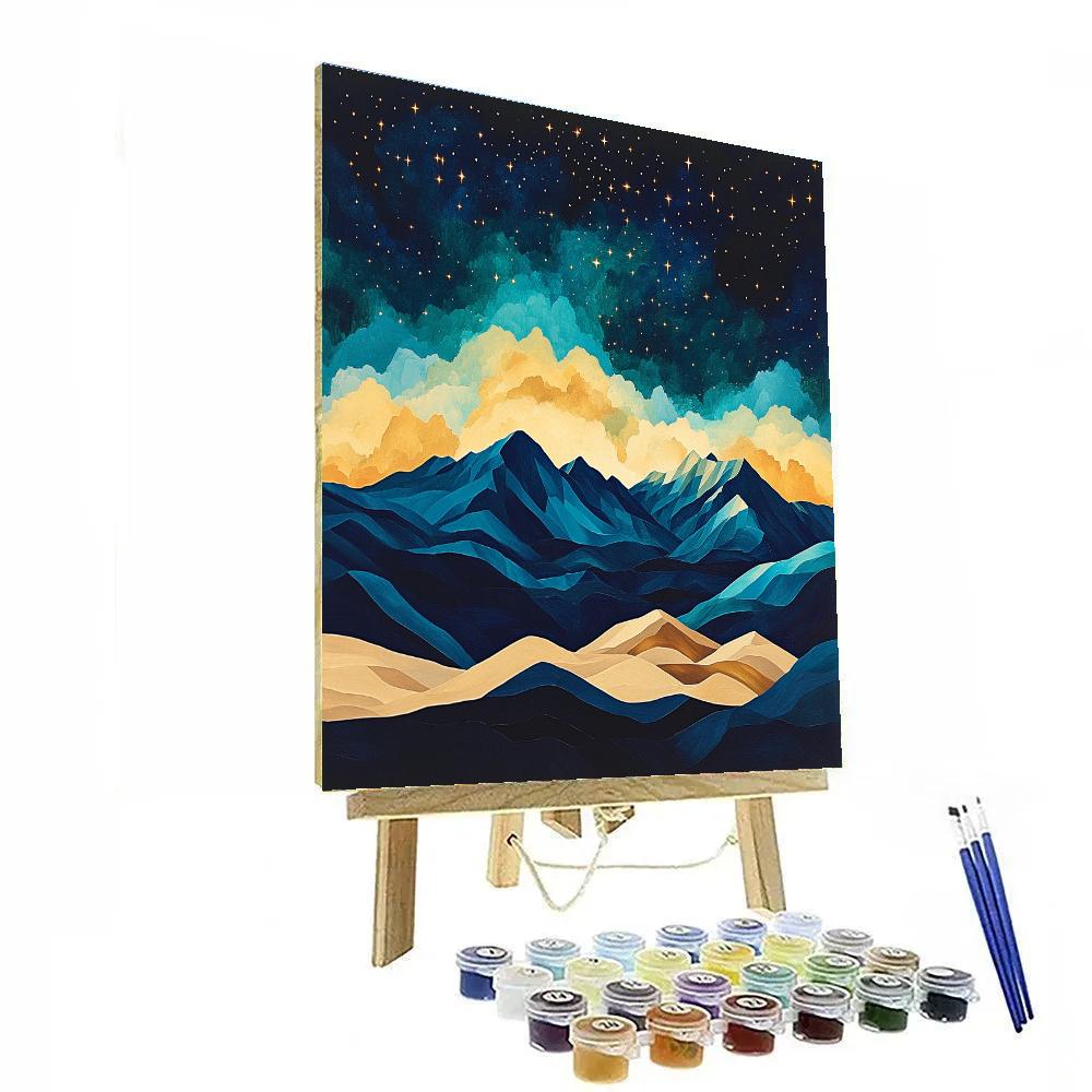 Paul Cézanne Inspired Mountainal Nebula Paint by numbers kits