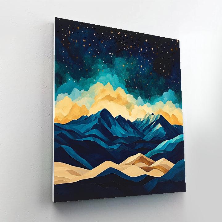Paul Cézanne Inspired Mountainal Nebula Paint by numbers kits