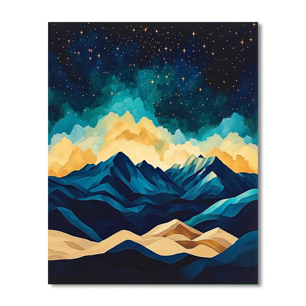 Paul Cézanne Inspired Mountainal Nebula Paint by numbers kits