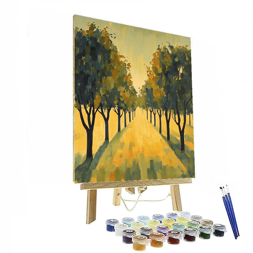 Paul Cézanne Inspired Abstract Orchard Breeze paint by color