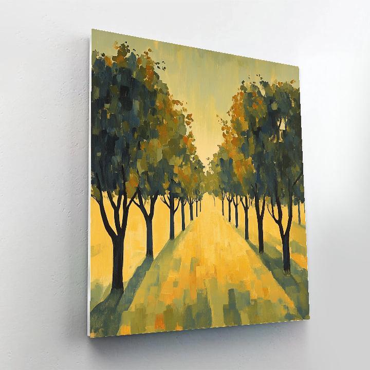 Paul Cézanne Inspired Abstract Orchard Breeze paint by color