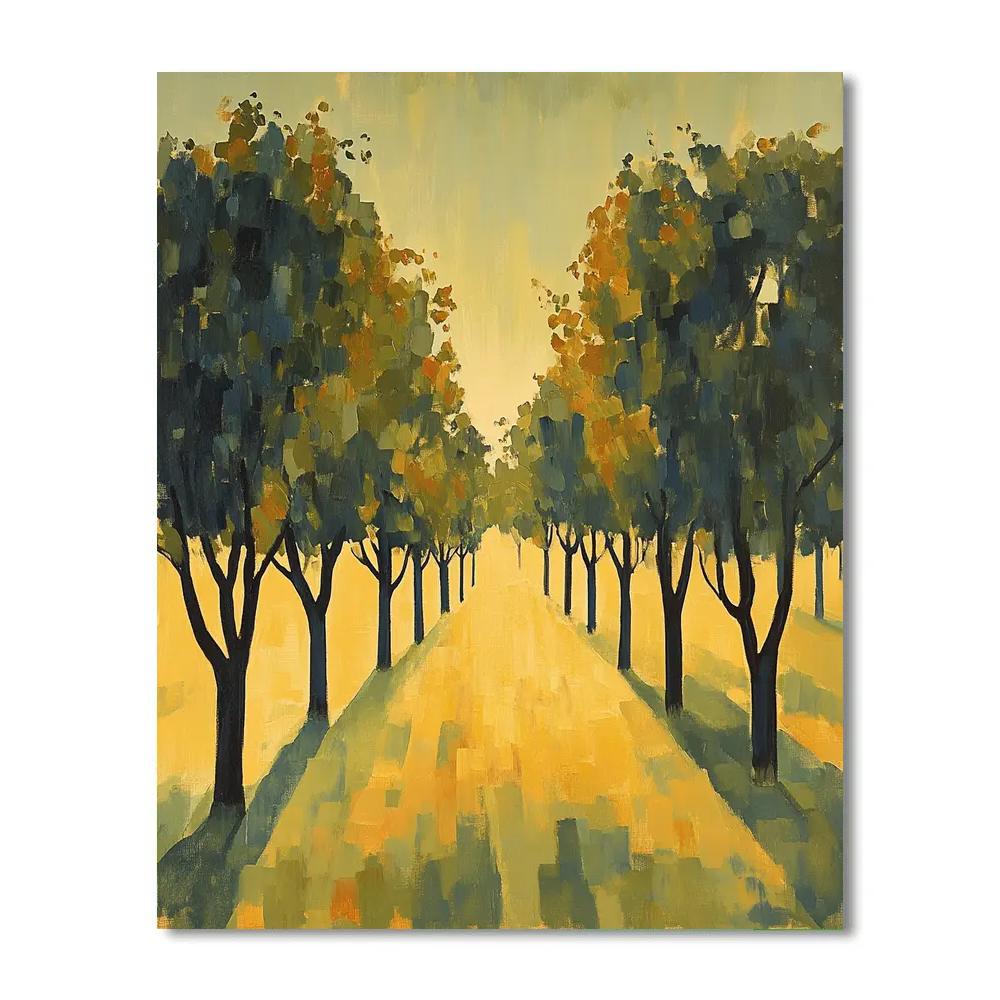 Paul Cézanne Inspired Abstract Orchard Breeze paint by color