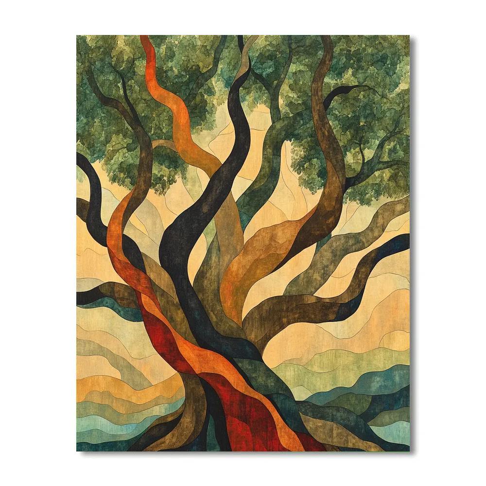 Nandalal Bose Inspired Echoes Of The Banyan Number painting