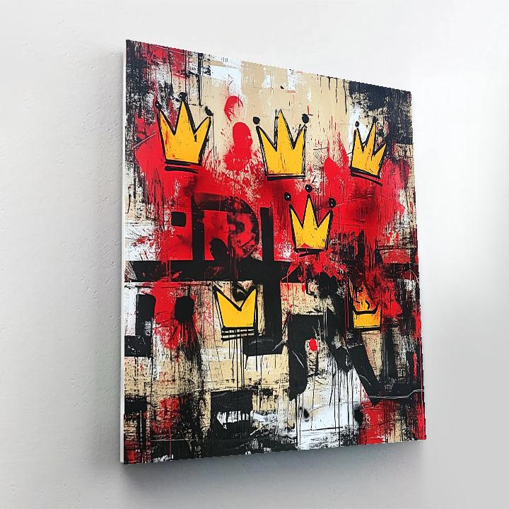 Jean-Michel Basquiat Inspired Urban Crown Of Identity Paint by numbers art