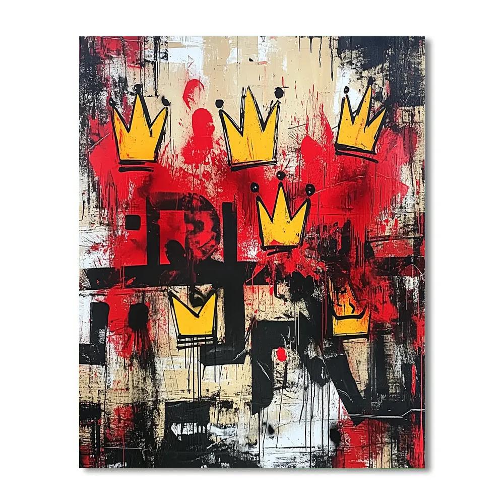 Jean-Michel Basquiat Inspired Urban Crown Of Identity Paint by numbers art