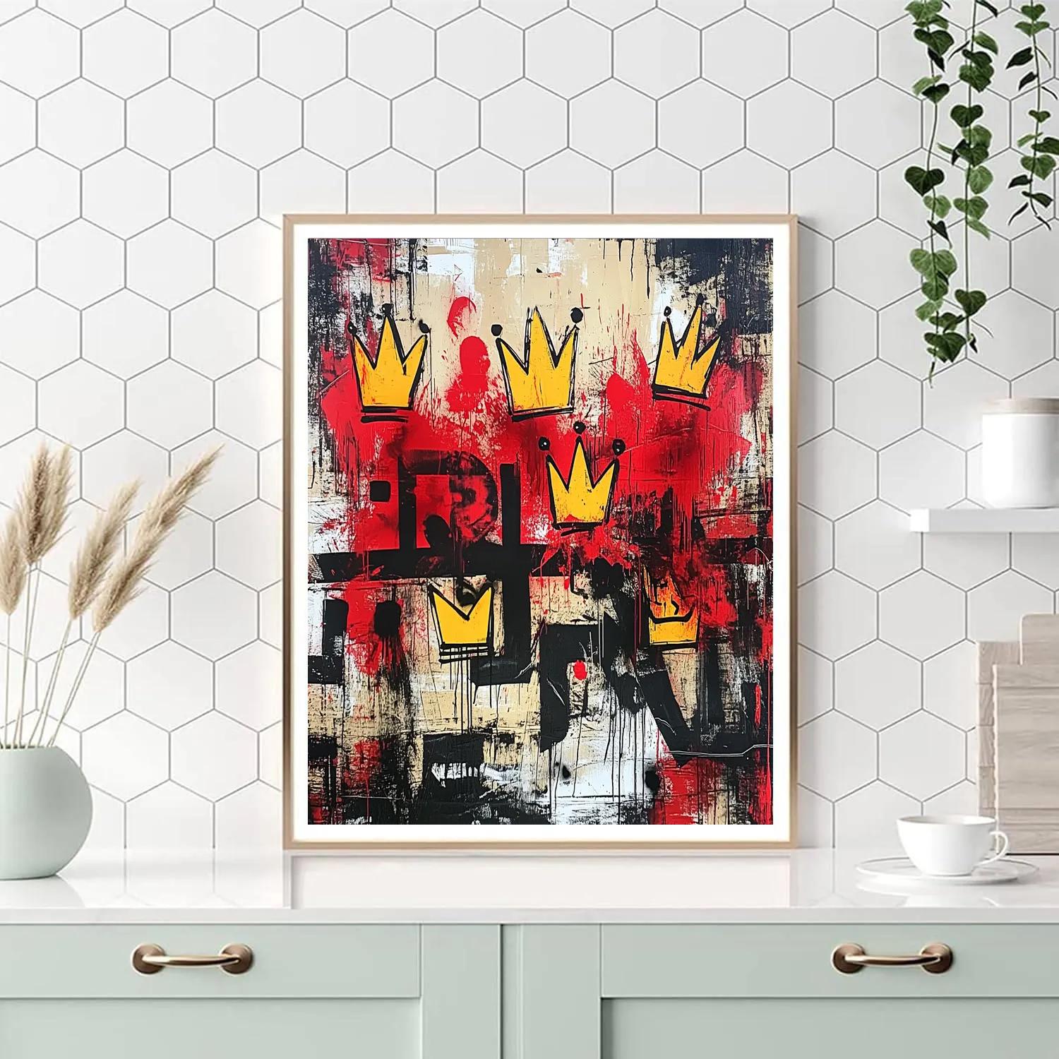Jean-Michel Basquiat Inspired Urban Crown Of Identity Paint by numbers art