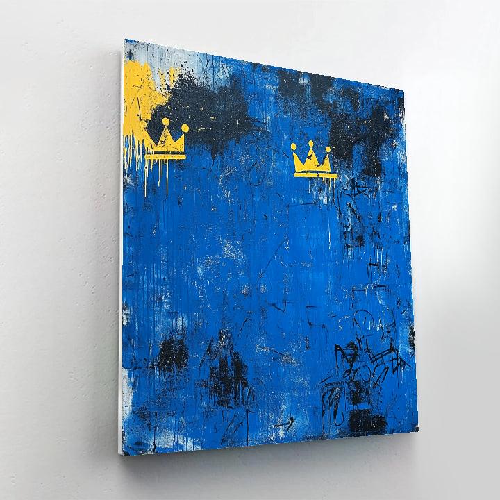 Jean-Michel Basquiat Inspired Cosmic Rhythm Of Protest Number painting