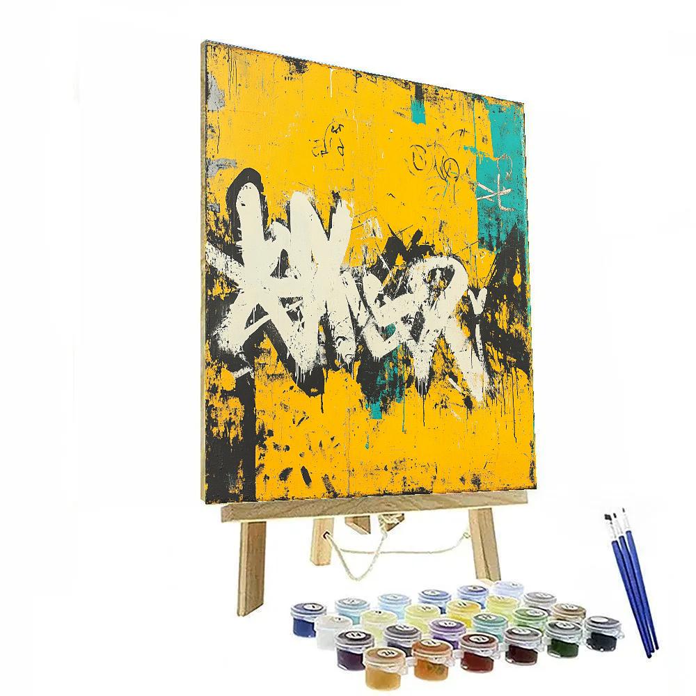 Jean-Michel Basquiat Inspired Silent Language Of Color painting number kit