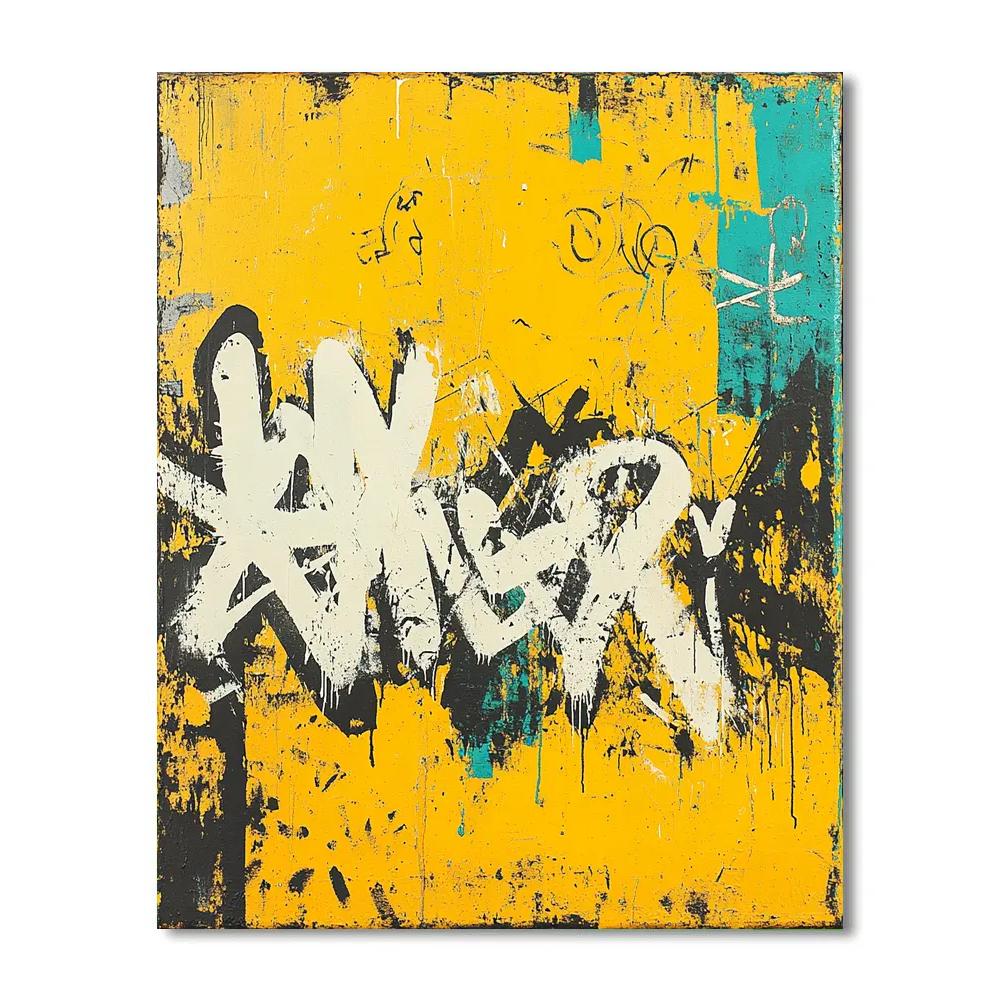 Jean-Michel Basquiat Inspired Silent Language Of Color painting number kit