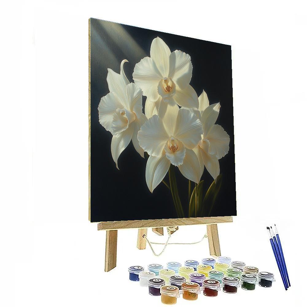 Caravaggio Inspired Celestial Orchid Field paint by number