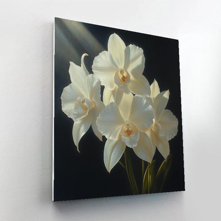 Caravaggio Inspired Celestial Orchid Field paint by number