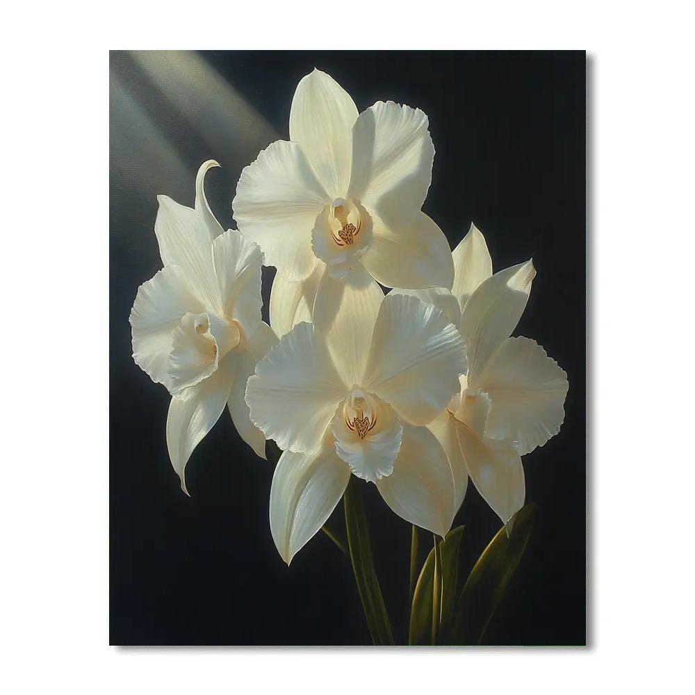 Caravaggio Inspired Celestial Orchid Field paint by number