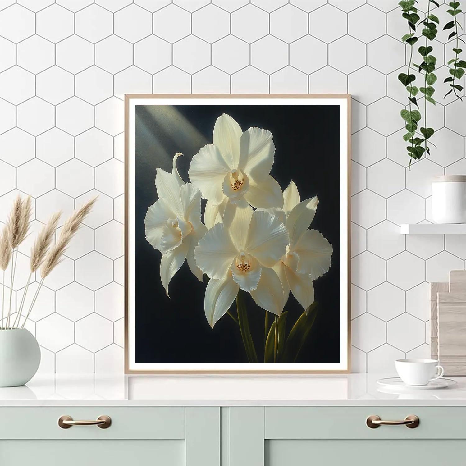 Caravaggio Inspired Celestial Orchid Field paint by number