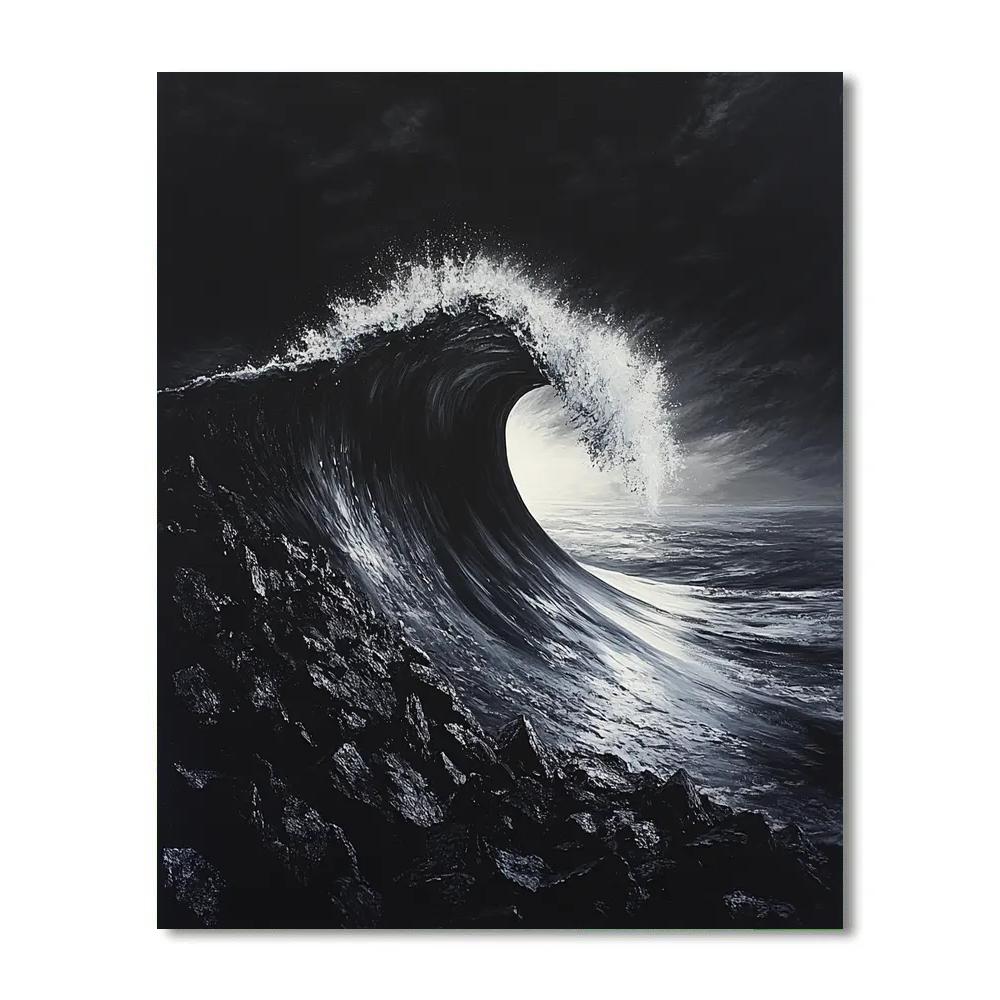 Caravaggio Inspired Obsidian Shore Breaker Numbered painting kits