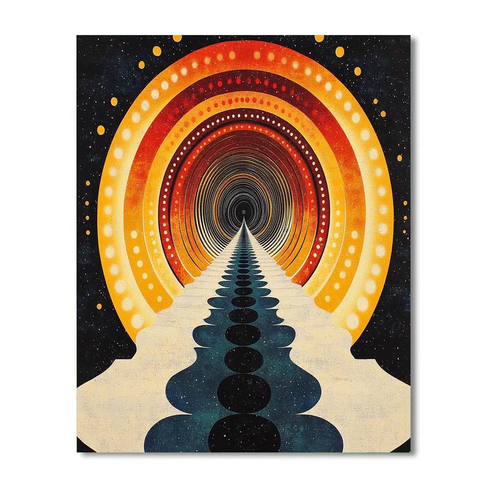 Yayoi Kusama Inspired Cosmic Loop Symphony Paint by numbers art