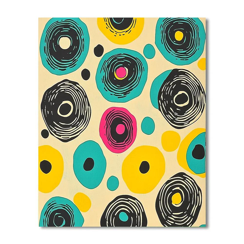 Yayoi Kusama Inspired Starlit Pulse Field Painting by numbers kit