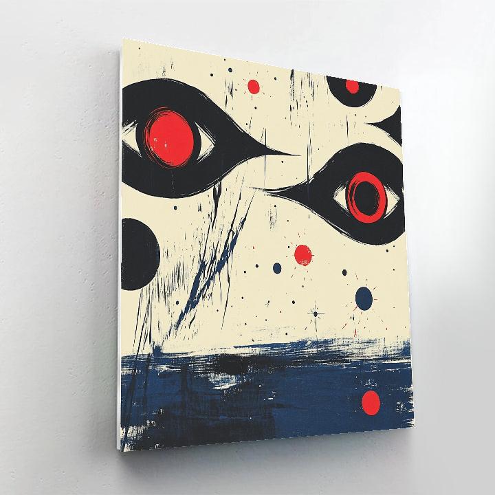 Joan Miró Inspired Midnight Odyssey paint by number