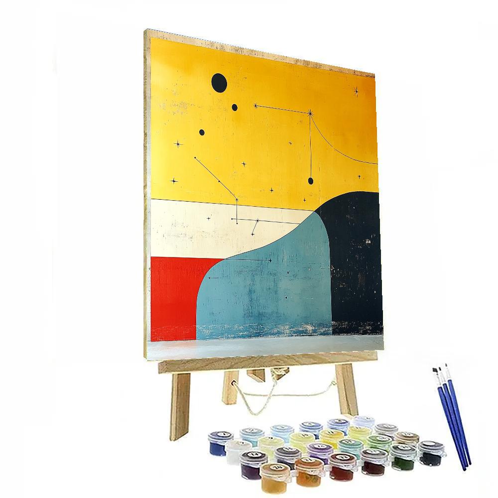 Joan Miró Inspired Sunlit Constellation paint by number