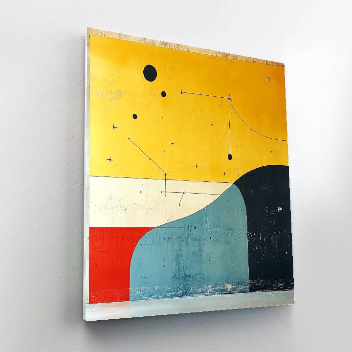 Joan Miró Inspired Sunlit Constellation paint by number