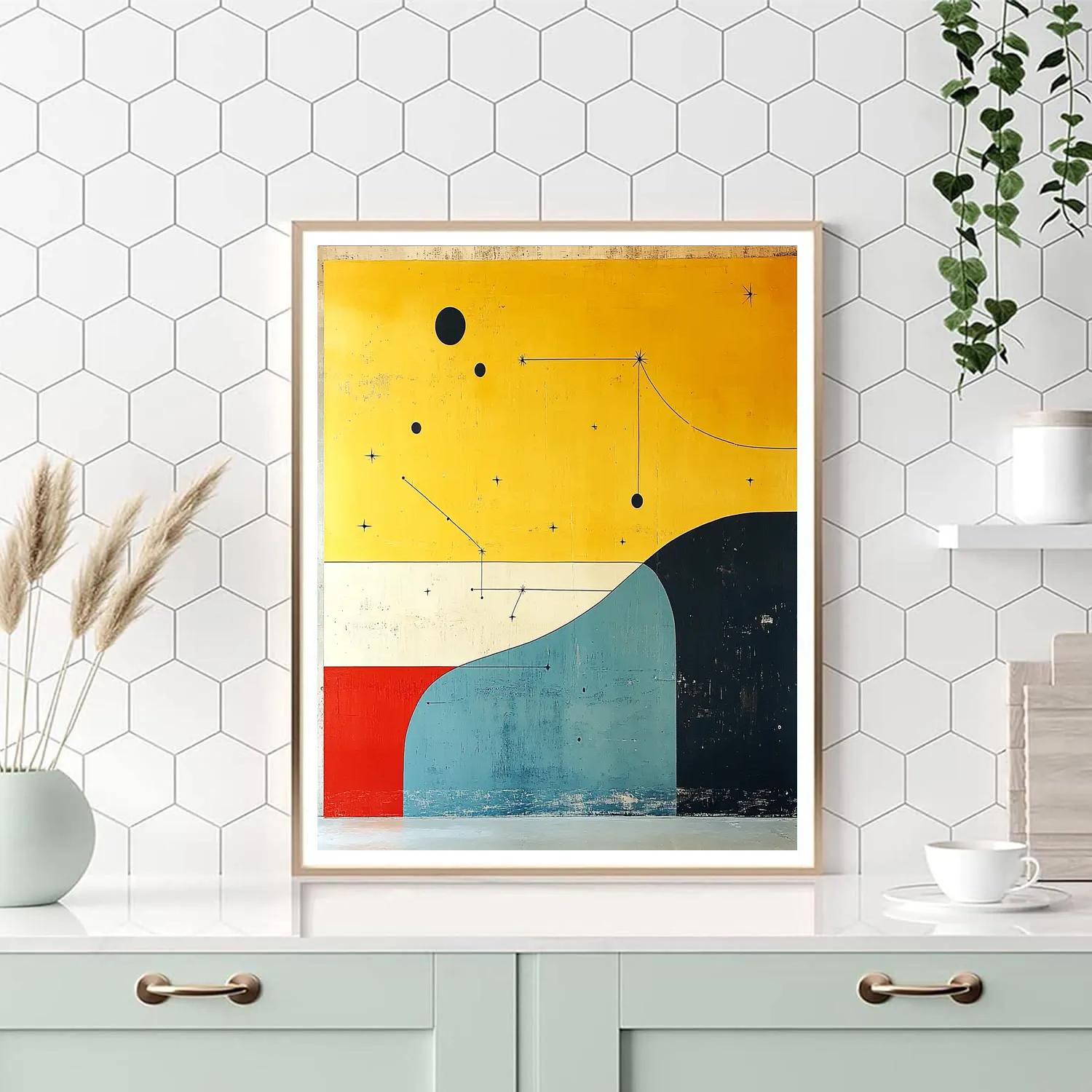 Joan Miró Inspired Sunlit Constellation paint by number